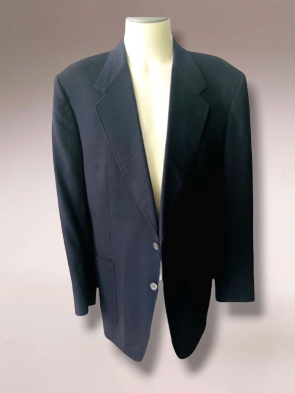 CANALI 100% CASHMERE BLACK 2 BTN SINGLE BREASTED JACKET  54L ITALY
